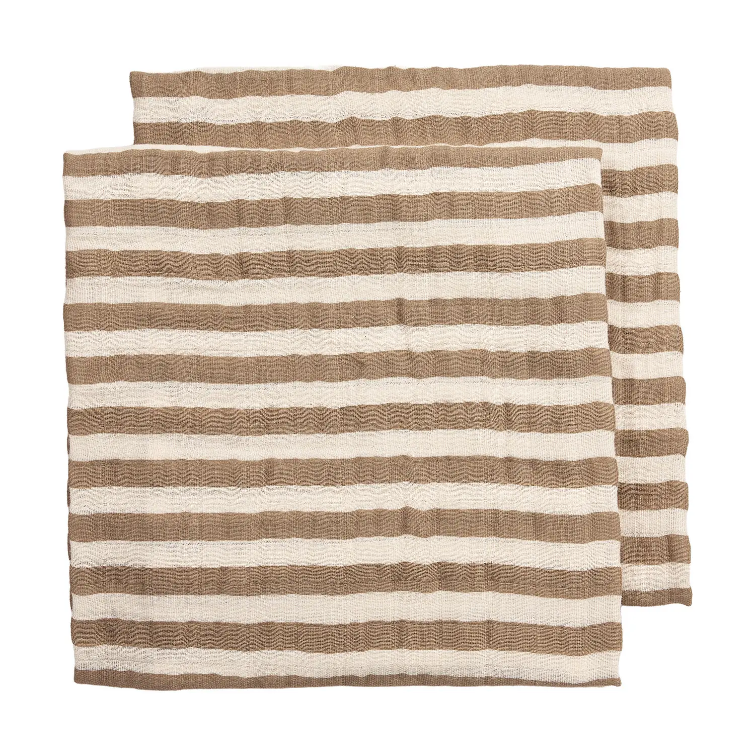 Meyco Mušelínové plienky Fat Stripe 70x70 cm 2-balenie - Taupe