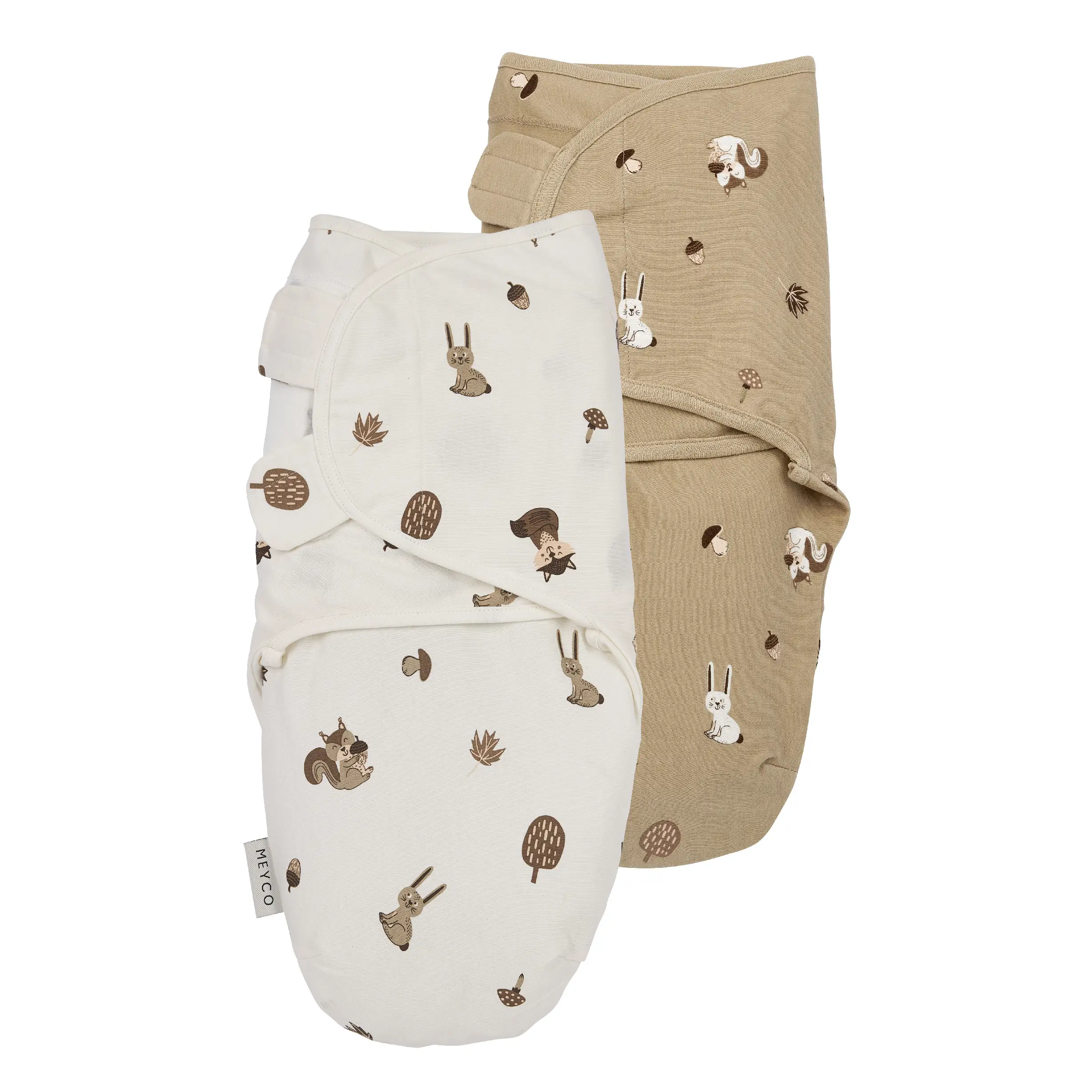 Meyco Zavinovačka 2-balenie 4-6 mesiacov - Forest Animals sand
