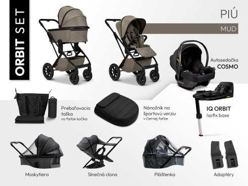 MOON PIÚ Maxi set ORBIT Black matt - MUD