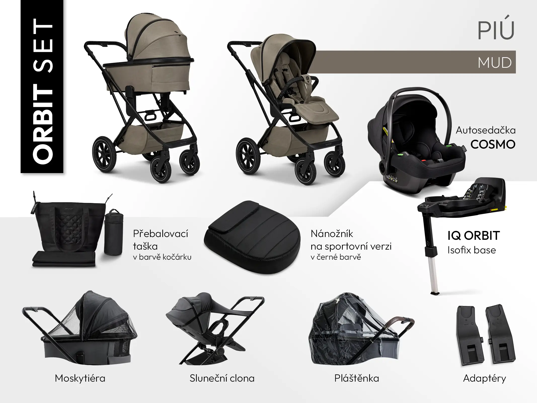 PIÚ ORBIT Black matt - MUD