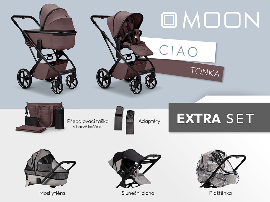 MOON Kombinovaný kočík CIAO EXTRA set - Tonka
