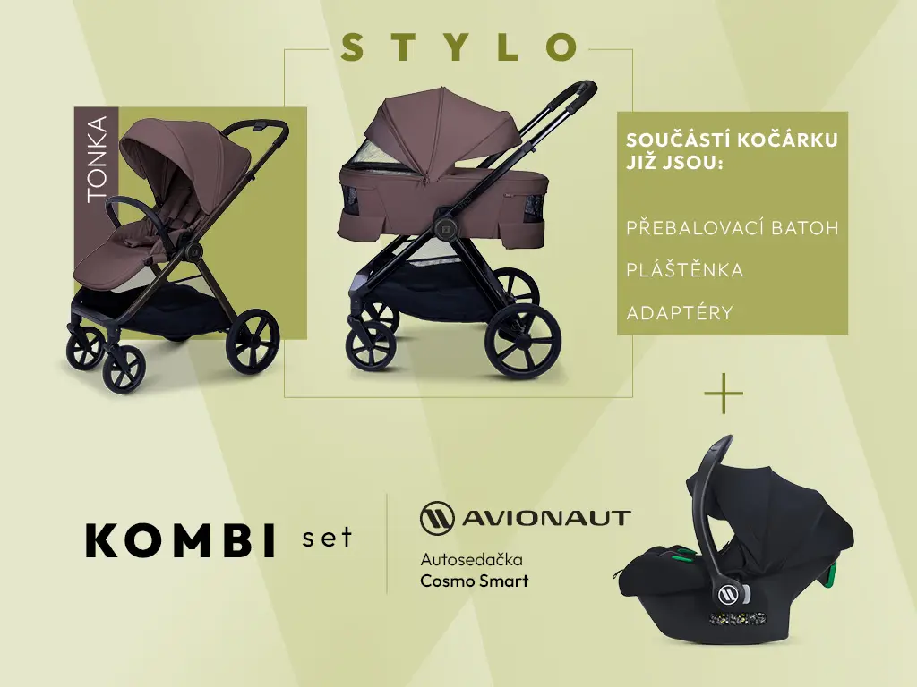MOON Kombinovaný kočík STYLO kombi set - TONKA