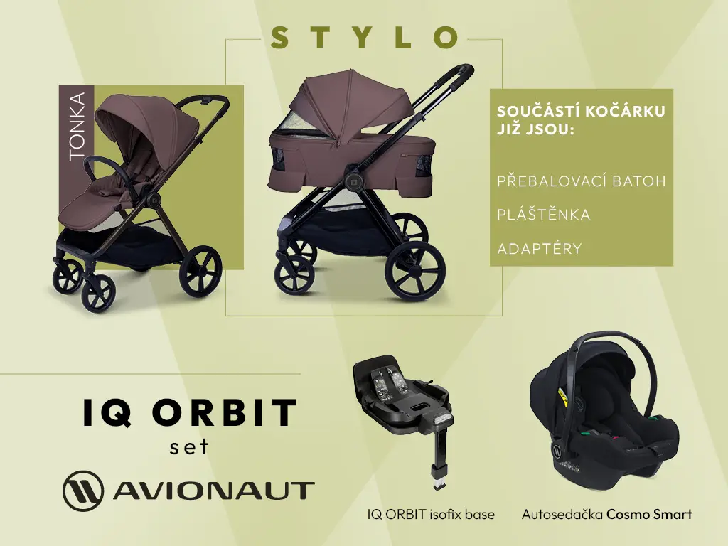 MOON Kombinovaný kočík STYLO MAXI Orbit set - TONKA