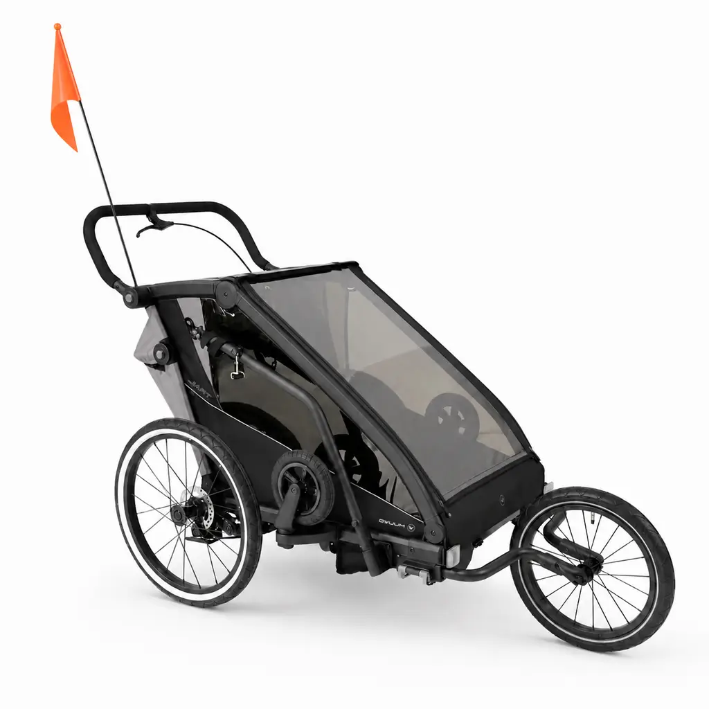 MUUVO Kočárek sportovní, na běhání a za kolo Trail 3v1 Grey
