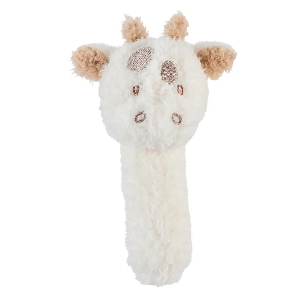 NATTOU Hračka plyšová hrkálka Teddy žirafa 14 cm, 0m+