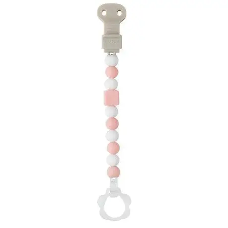 NATTOU Klip na cumlík silikónový Lapidou light pink-white