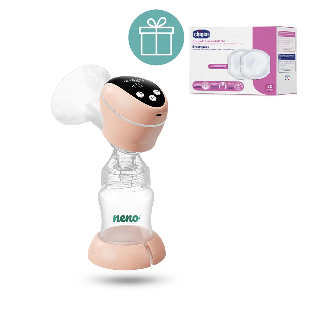 NENO Odsávačka materského mlieka elektrická dvojfázová Primo + CHICCO Vložky do podprsenky 30ks