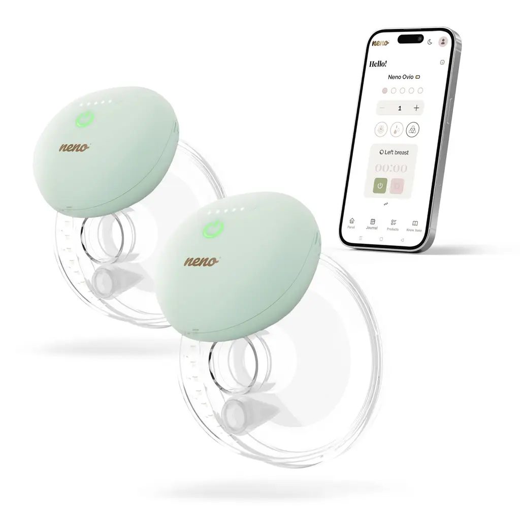 NENO Odsávačka mlieka Hands-free Ovio Twin dvojitá, bezdrôtová, elektronická s aplikáciou