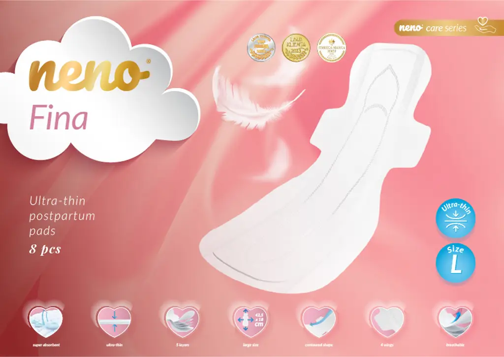 NENO Vložky popôrodné ultra tenké Fina veľ. L 8ks