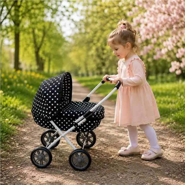 New Baby Detský kočík pre bábiky Anička black