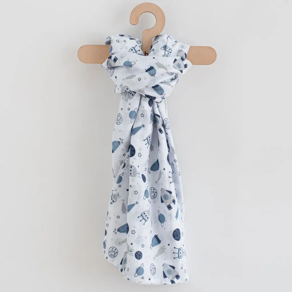 NEW BABY Mušelínová plienka 120x120 cm 2 ks vesmír