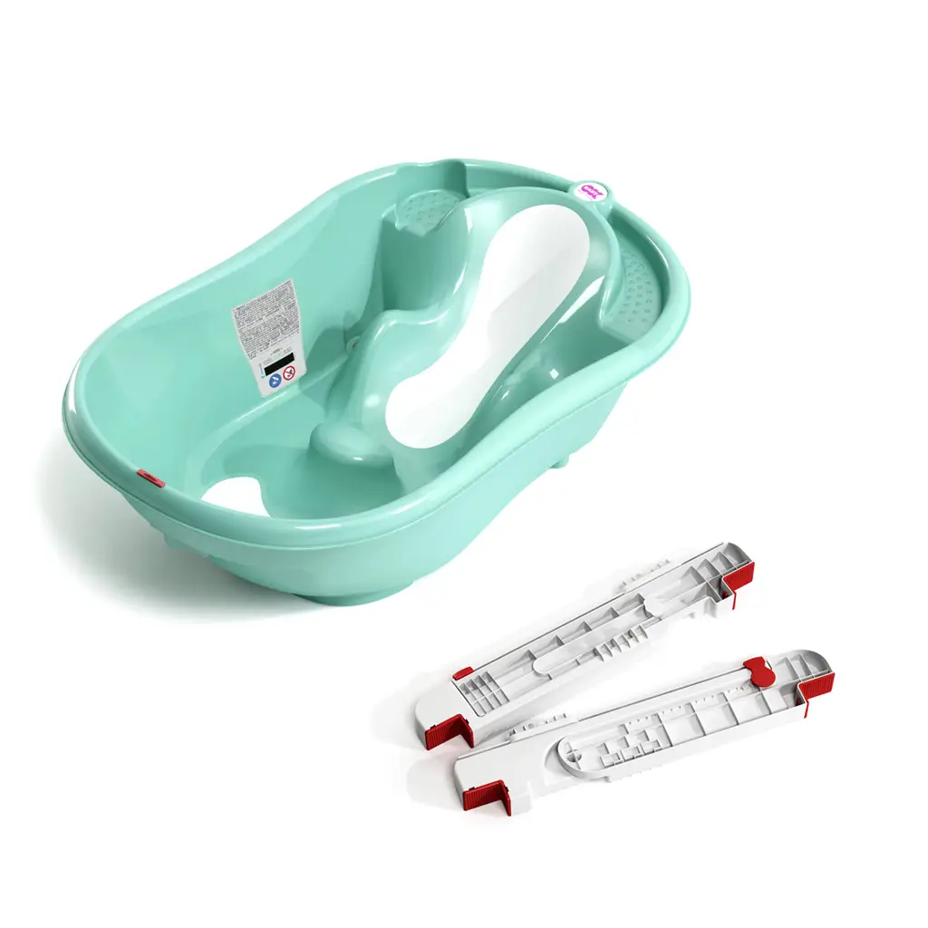 OK BABY SET Vanička rastúca protišmyková Onda Evolution 0–12m Sky blue + Lišty podporné na vaňu