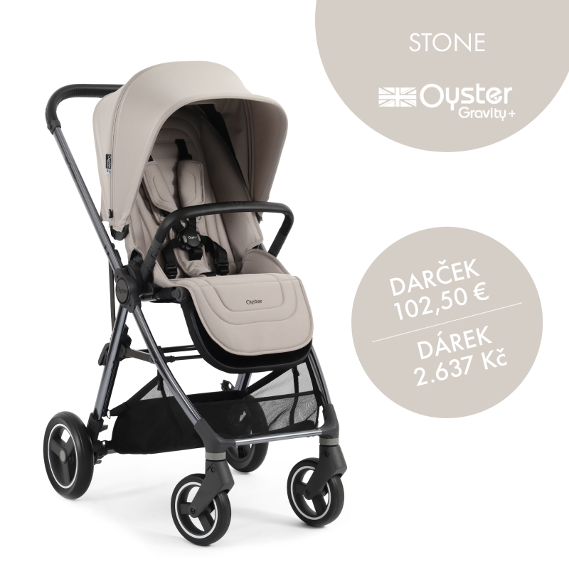 Oyster GRAVITY PLUS kočík, Stone 2025