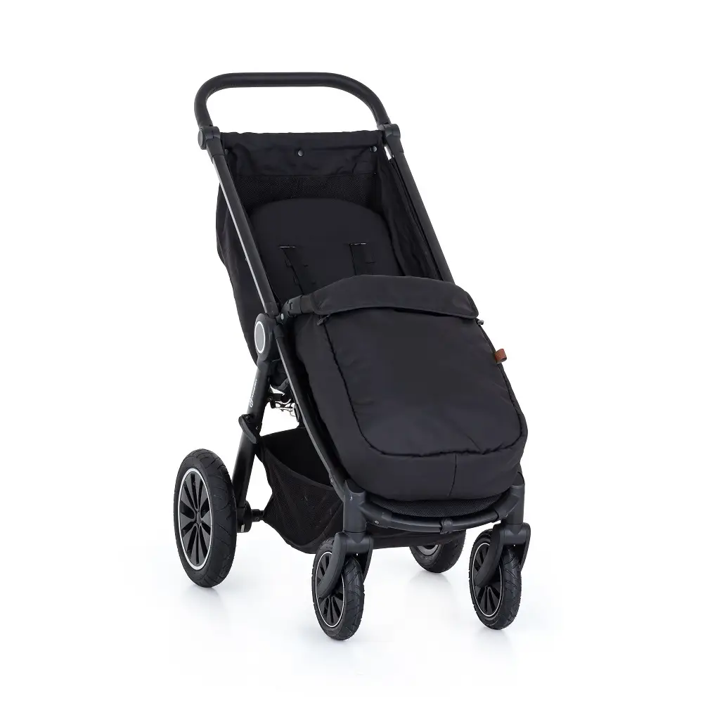 PETITE&MARS Kočík športový Street+ Air Black Heritage Luna Complete + nánožník