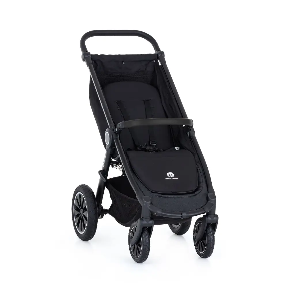 PETITE&MARS Kočík športový Street+ Air Black Heritage Luna Complete + nánožník