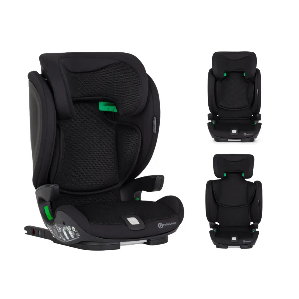 PETITE&MARS Autosedačka Elite Fix Pro i-Size Coal Black Air 100-150 cm (15-36 kg)