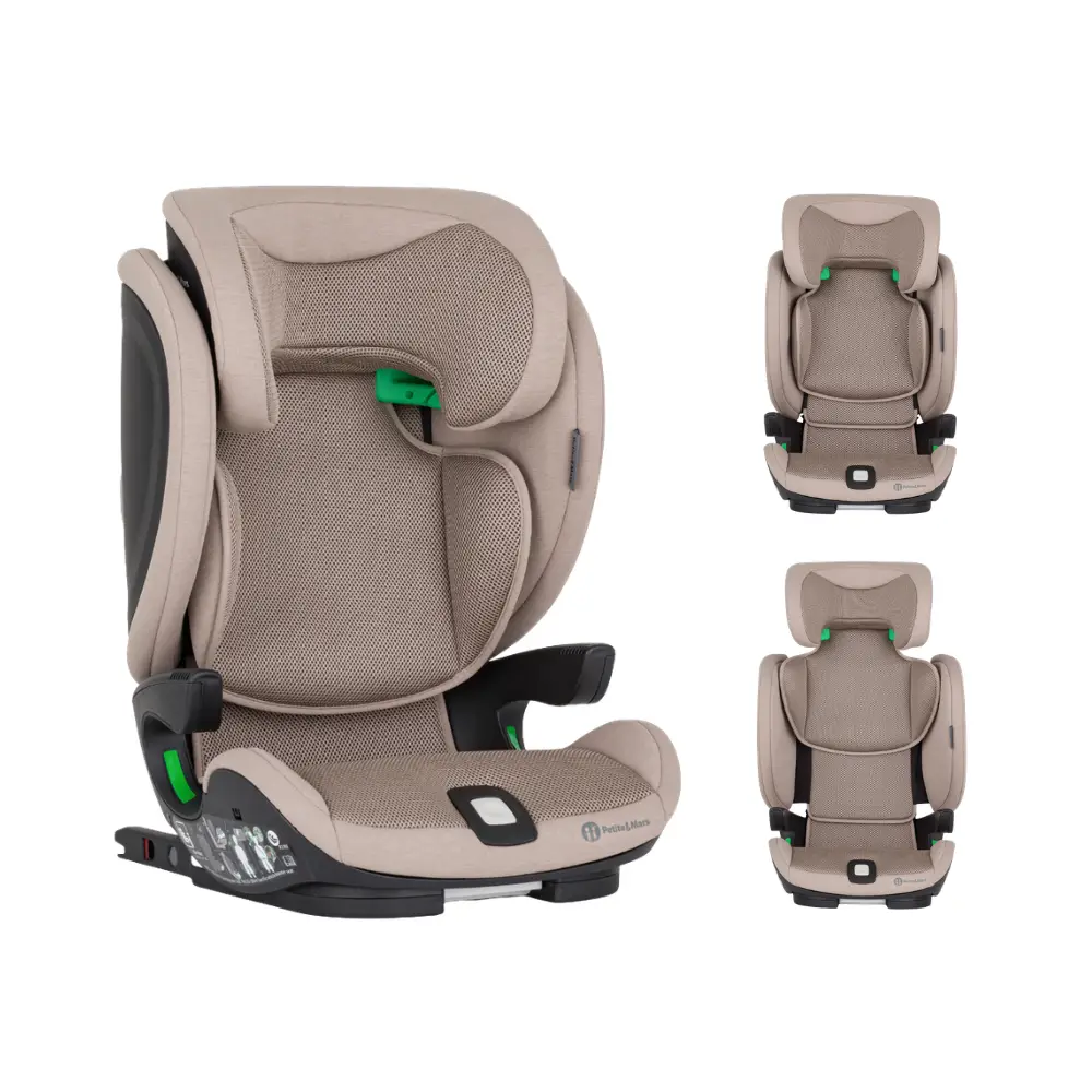 PETITE&MARS Autosedačka Elite Fix Pro i-Size Tan Brown Air 100-150 cm (15-36 kg)