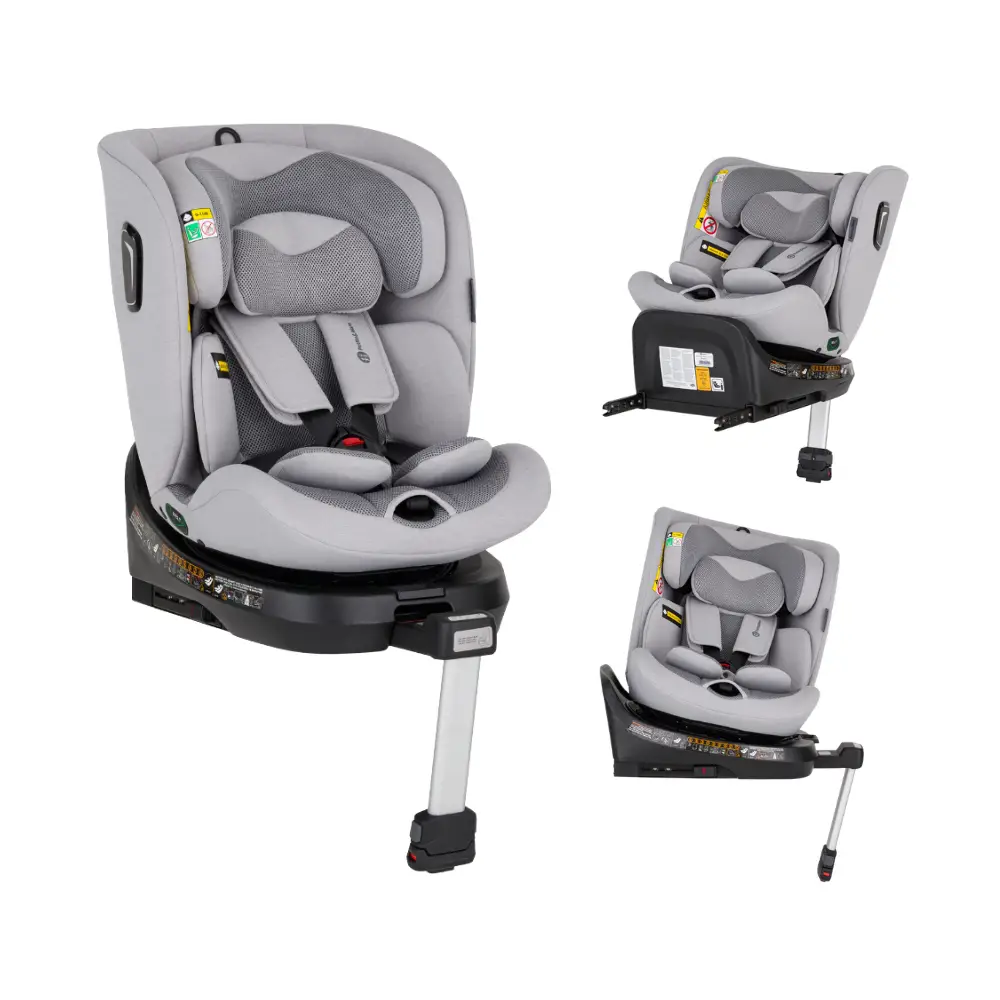 PETITE&MARS Autosedačka Twistguard Pro i-Size Gentle Grey Air 40-150 cm(0-36 kg)