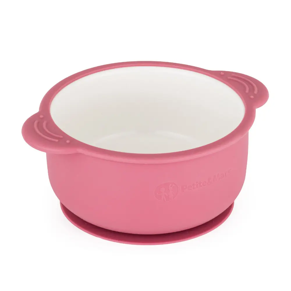 PETITE&MARS Miska keramická so silikonovým obalom Candy Pink