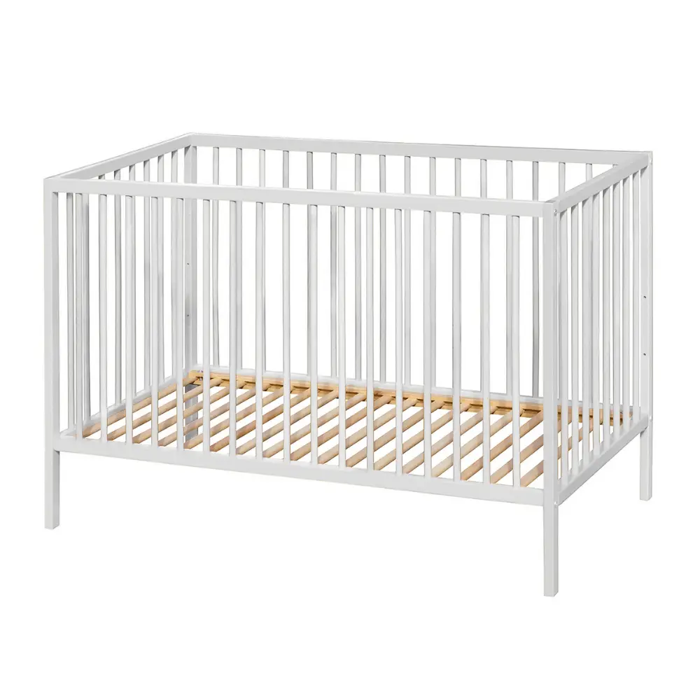 PETITE&MARS Postieľka drevená Nela White Wood 120x60 cm