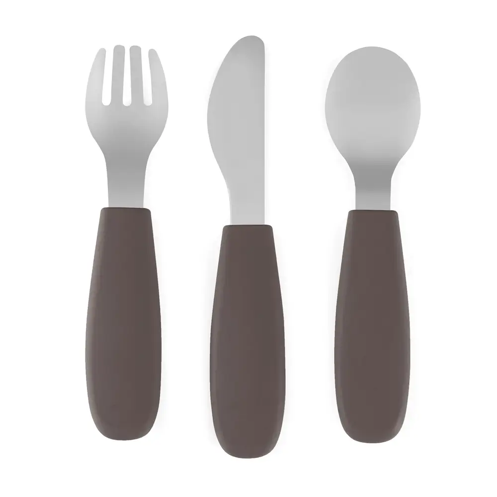 PETITE&MARS Sada príborov s nerezovej ocele Take&Match Bitter Cocoa 12m+