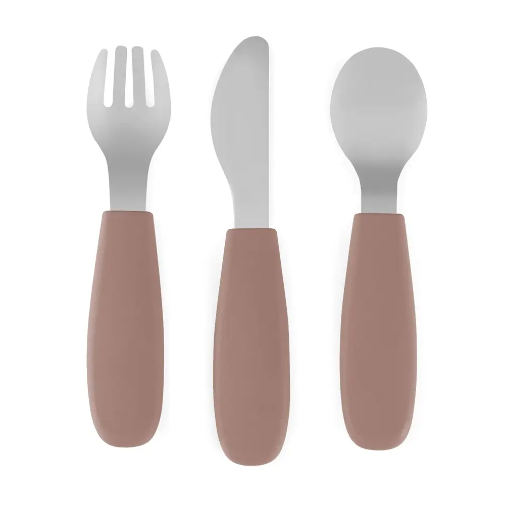 PETITE&MARS Sada príborov s nerezovej ocele Take&Match Velvet Latte 12m+