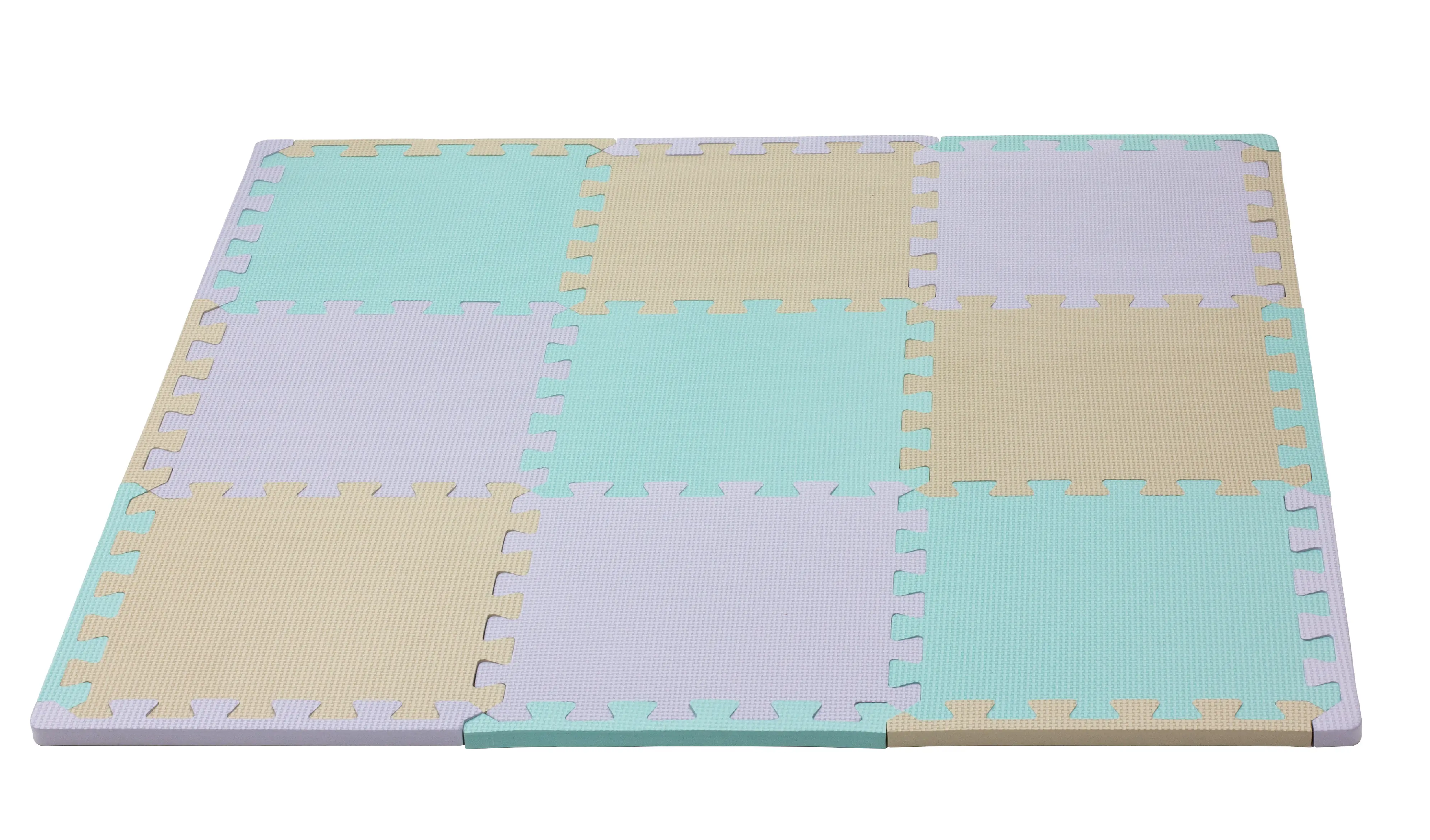 Rialto Baby Hracia podložka puzzle s okrajom Silver Beige Green 92x92 cm