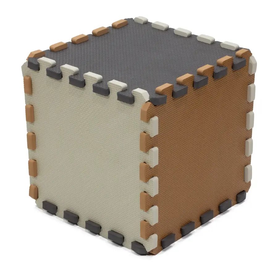 Rialto Baby Penová puzzle kocka - beige, grey, brown