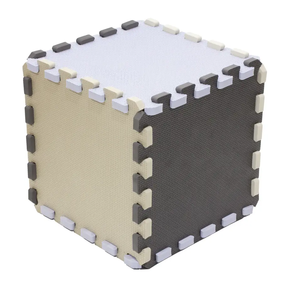 Rialto Baby Penová puzzle kocka - silver, beige, grey