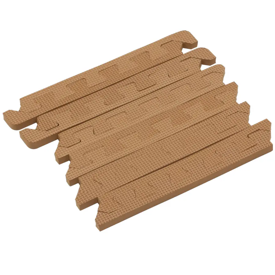 Rialto Baby Sada hnedých okrajov pre penové alebo korkové puzzle 90 x 90 cm