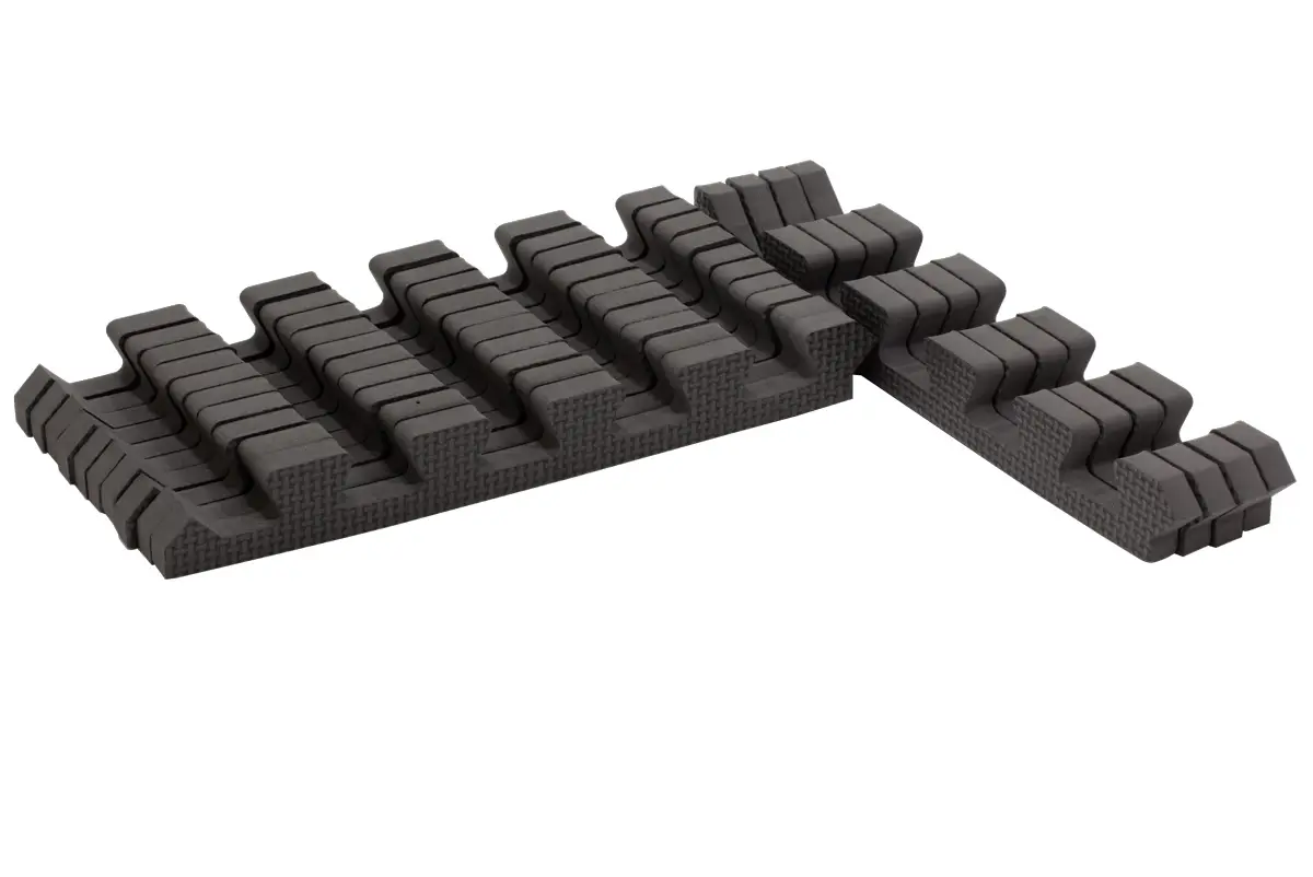 Rialto Baby Sada okrajov pre penové puzzle Cool Gray 120x90 cm