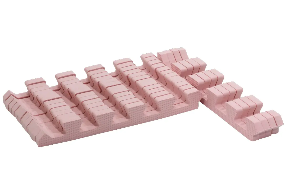 Rialto Baby Sada svetlo ružových okrajov pre penové puzzle 120x120cm