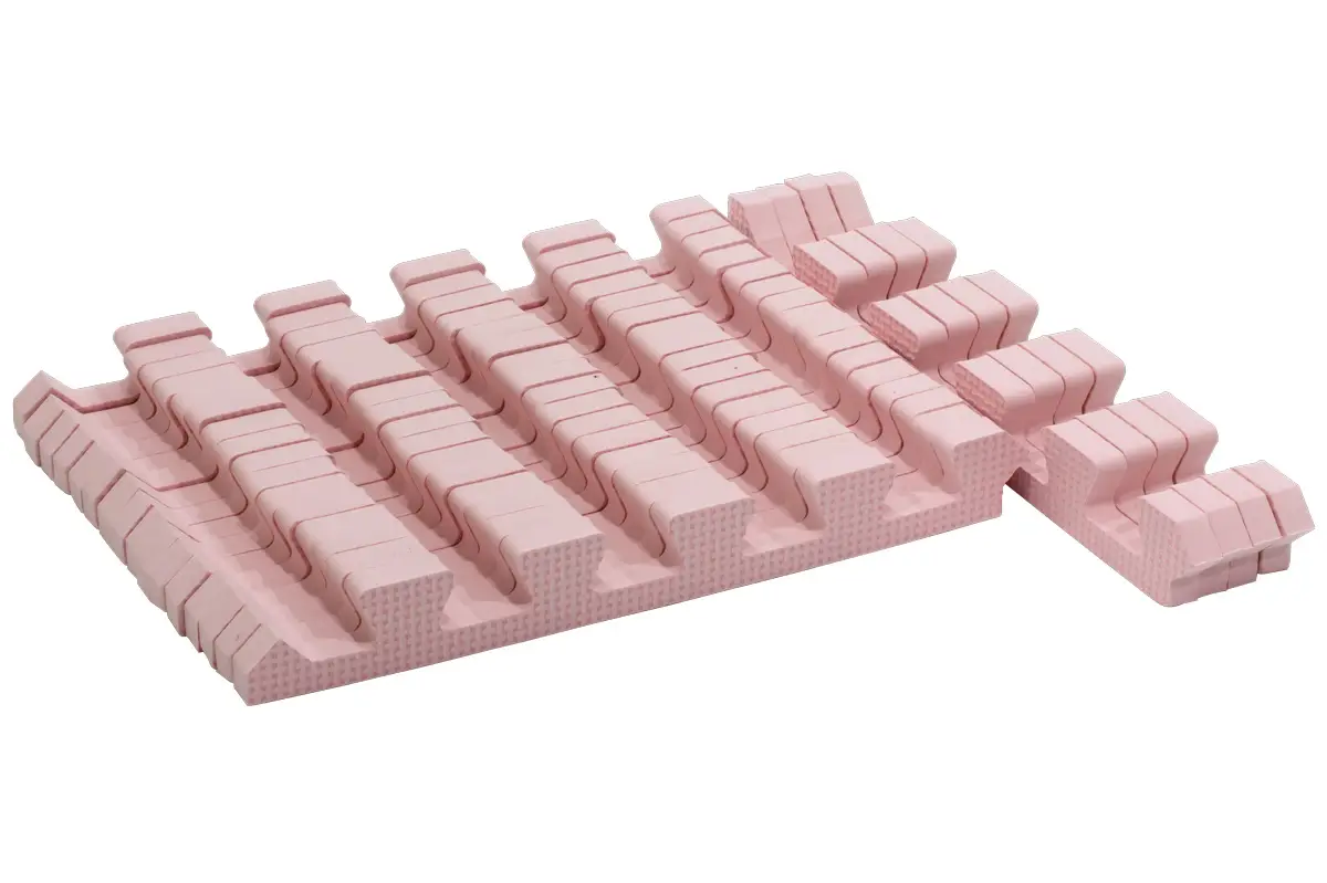 Rialto Baby Sada svetlo ružových okrajov pre penové puzzle 120x180cm