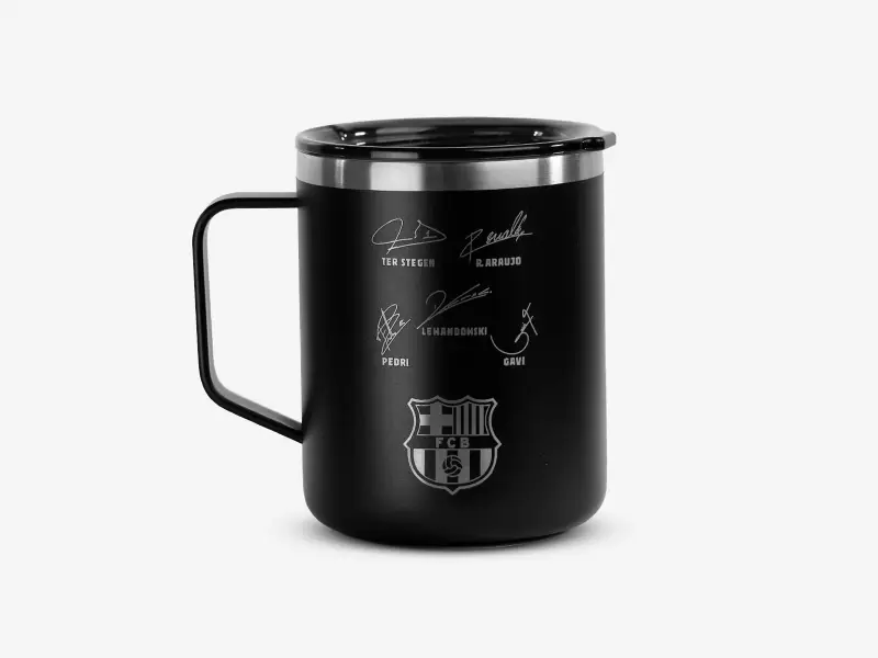 Runbott Termohrnček 400 ml FC Barcelona Black