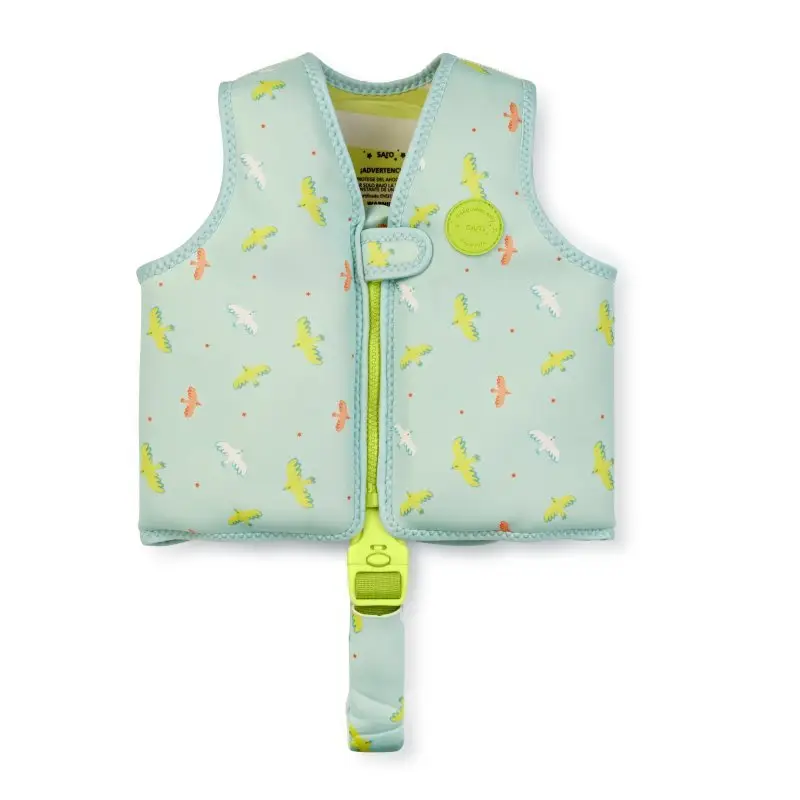 Saro Baby Plavecká neoprénová vesta s UV ochranou (3-6r) Tropicool Green