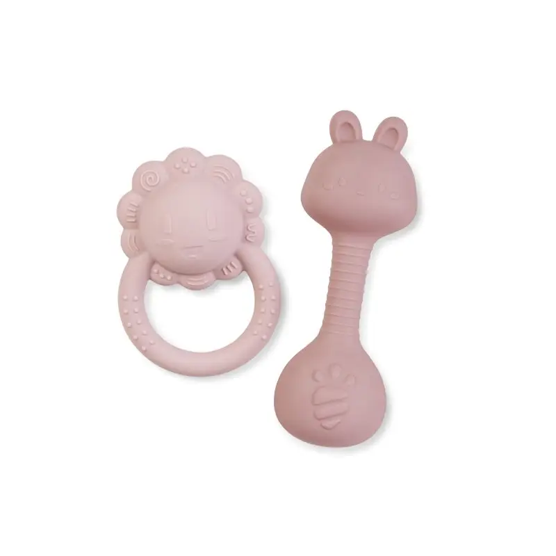 Saro Baby Sada hrkálok Tiny Treasures Pink