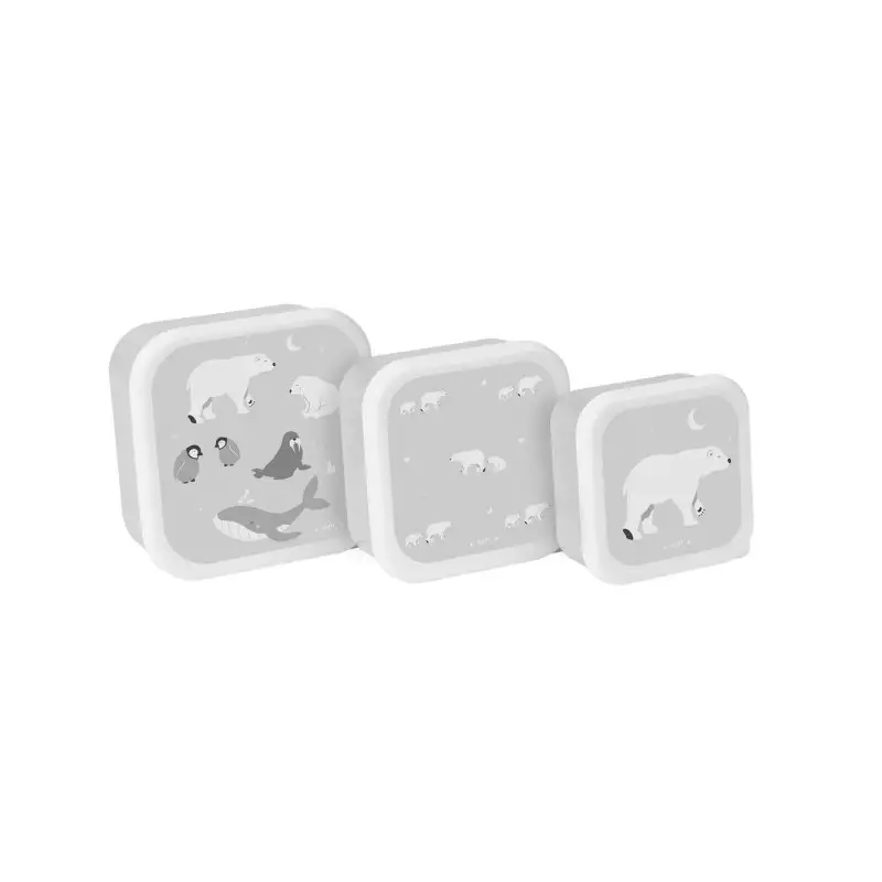 Saro Baby Sada desiatových misiek 3ks Polaris Grey