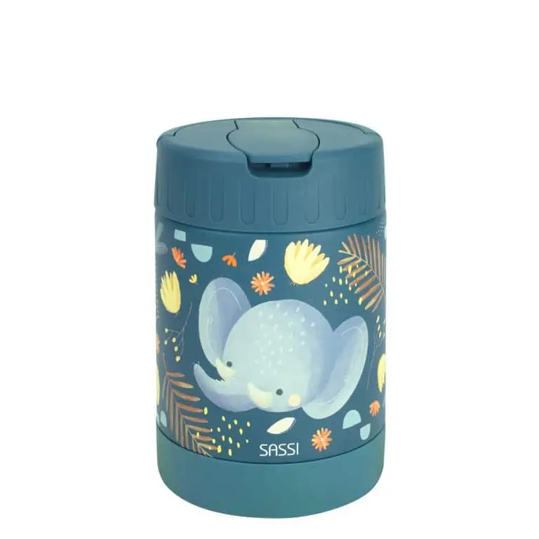 SASSI DĚTSKÁ TERMOSKA NA JÍDLO - CHEWY THE ELEPHANT - 350ML