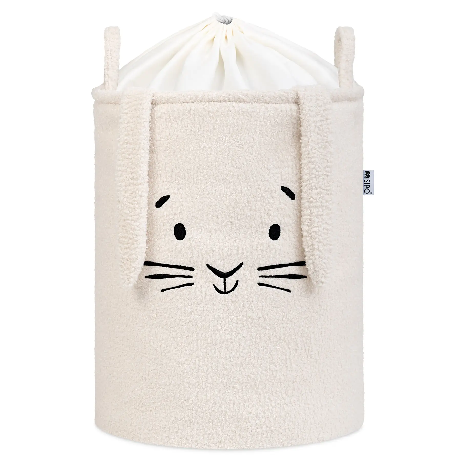 Sipo Kôš na hračky Premium Bouclé so šnúrkou / 43 l, Rabbit (Cream)