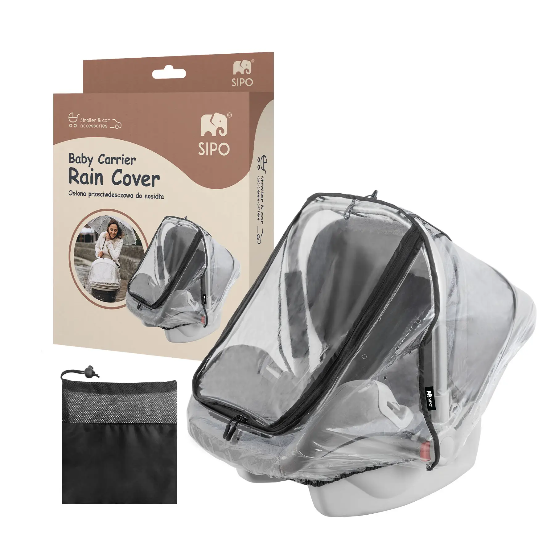 Sipo Pláštenka pre autosedačku (40-86 cm), EVA, transparentná