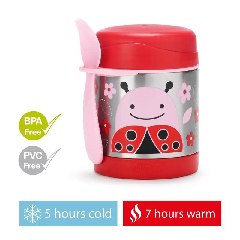 SKIP HOP Zoo Termoska na jedlo s lyžičko/vidličkou Lienka 325 ml, 3+