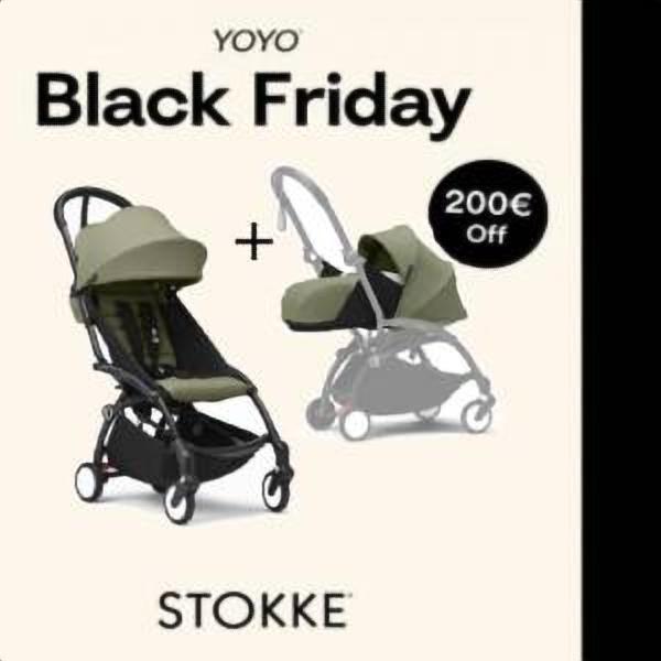 STOKKE® YOYO³ športový kočík 6+ Black/Olive + Newborn Pack ZDARMA