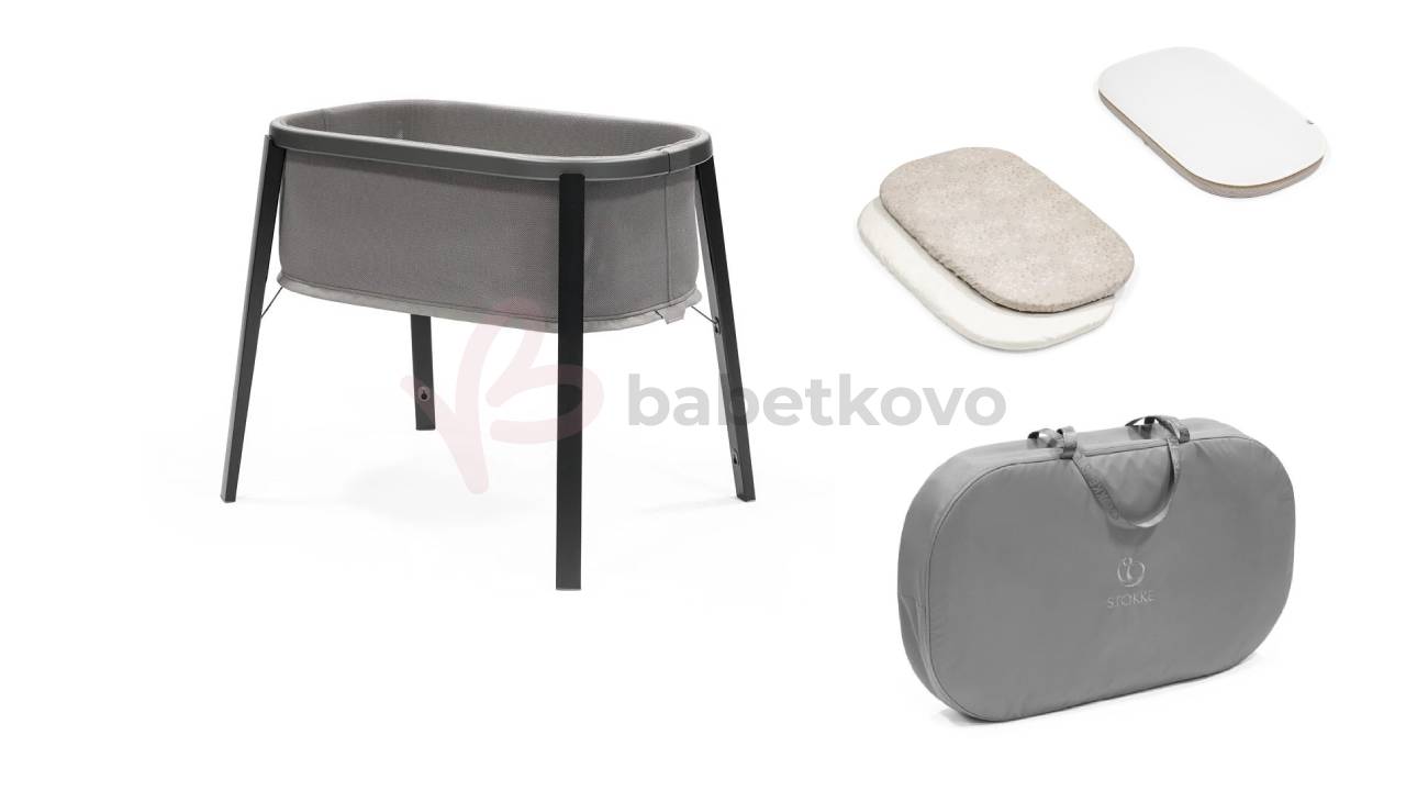 Stokke Snoozi Postieľka Graphite Grey + Darčeky