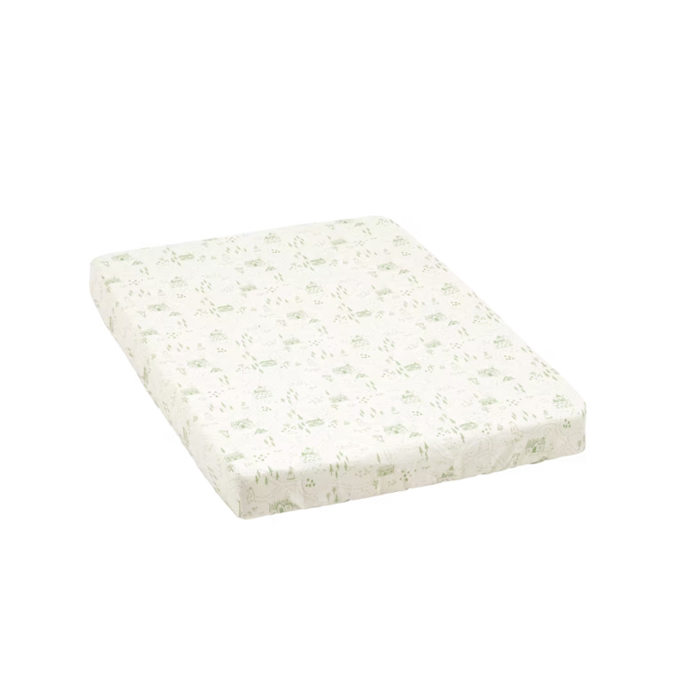 Stokke NIGHTI Mini prestieradlo Sage Green Map