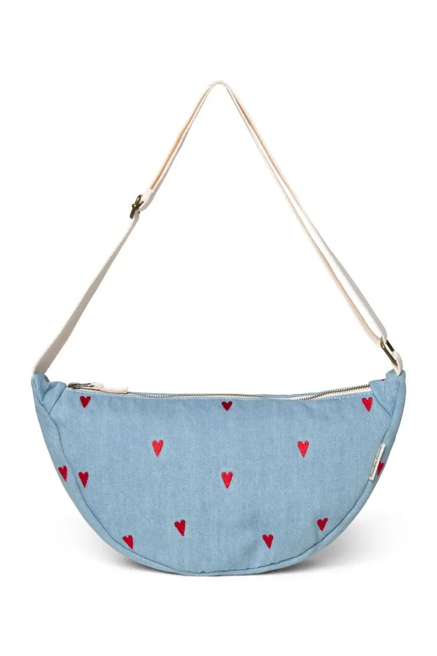 STUDIO NOOS - Denim Adult FANNY kabelka Blue Hearts