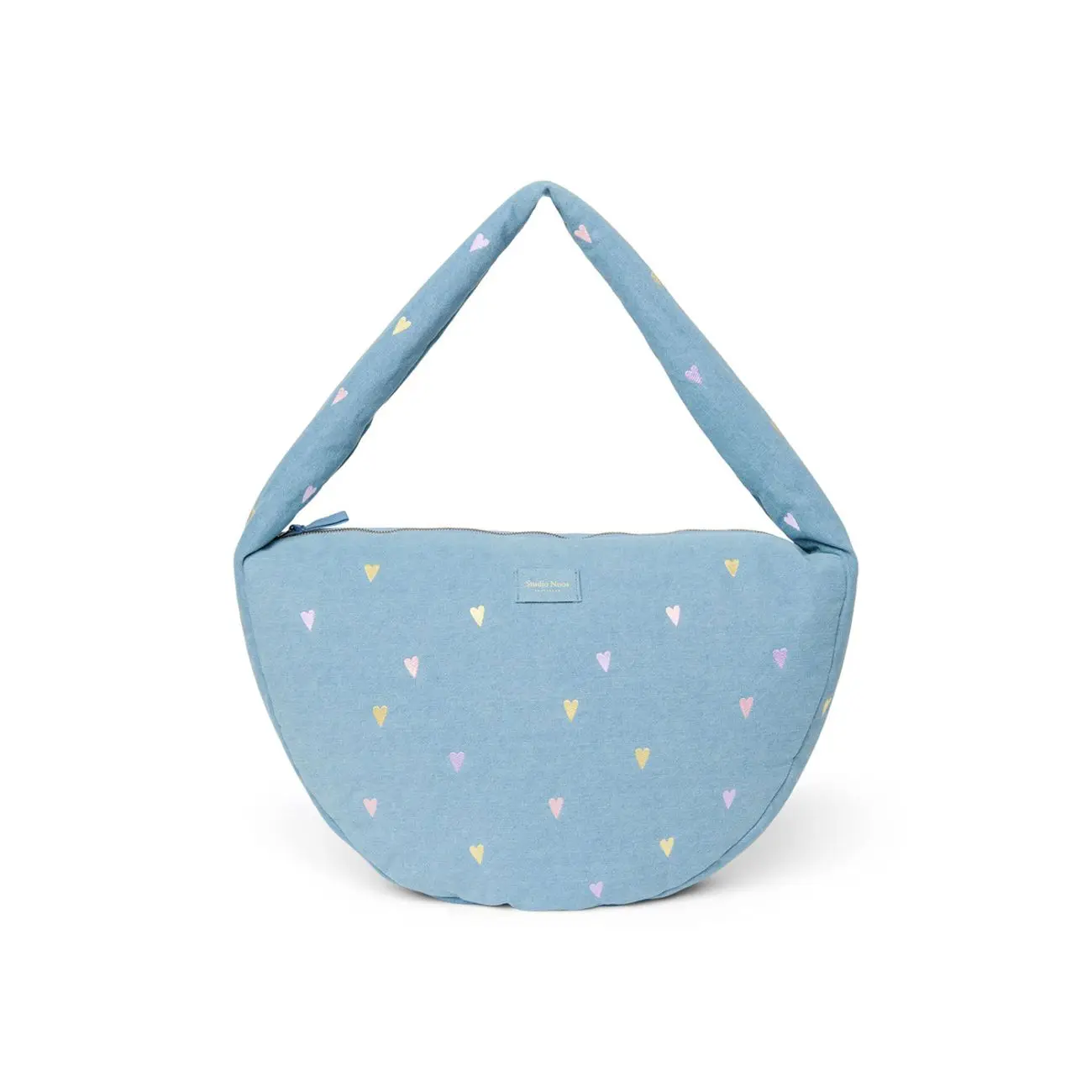 STUDIO NOOS - Denim Cross Body bag Hearts Light Blue Hearts