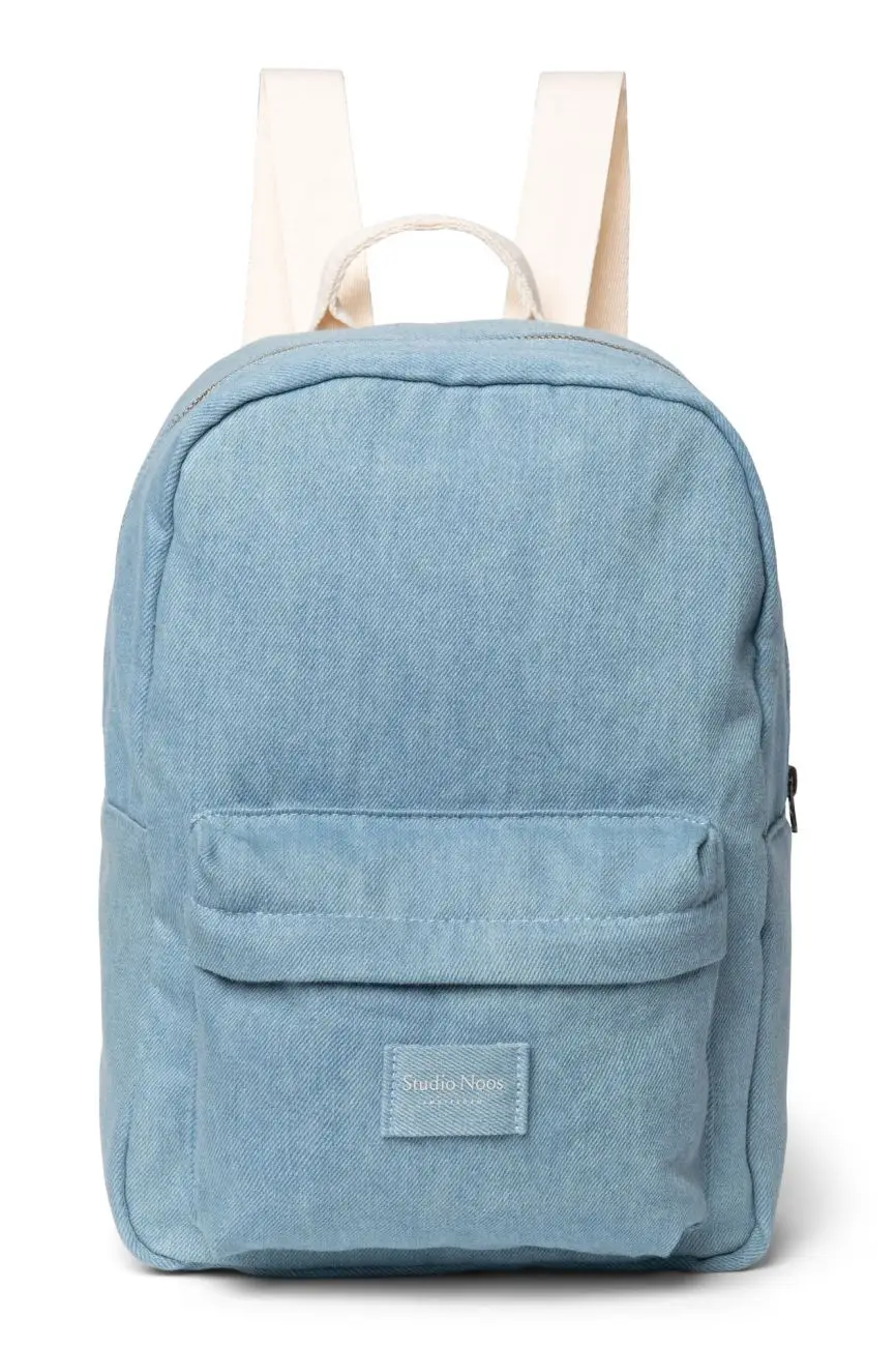 STUDIO NOOS - Denim Midi BACKPACK - batôžtek s predným vreckom Blue