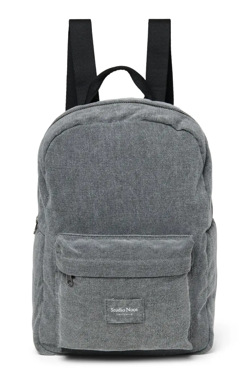 STUDIO NOOS - Denim Midi BACKPACK - batôžtek s predným vreckom Grey