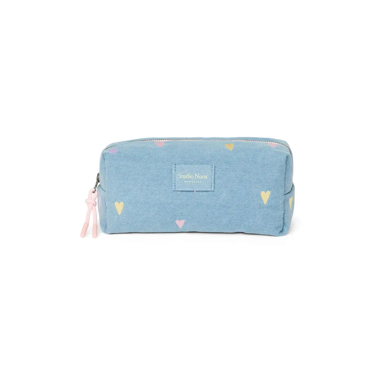 STUDIO NOOS - Denim POUCH - kabelka Hearts Light Blue Hearts