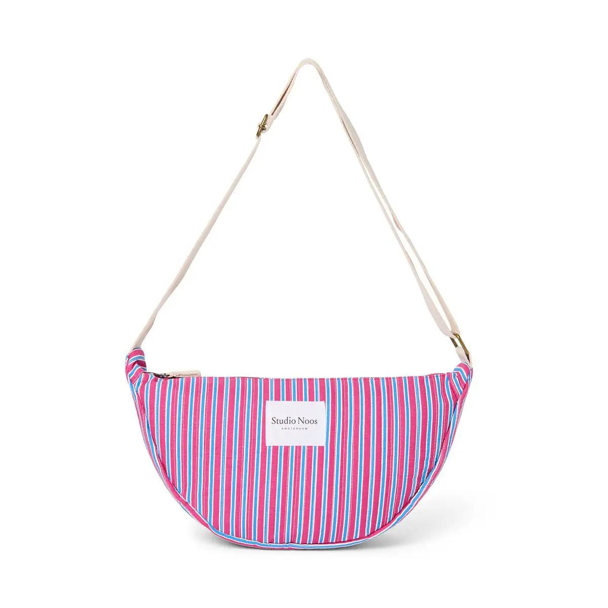 STUDIO NOOS - Poplin Adult FANNY kabelka | Raspberry Striped